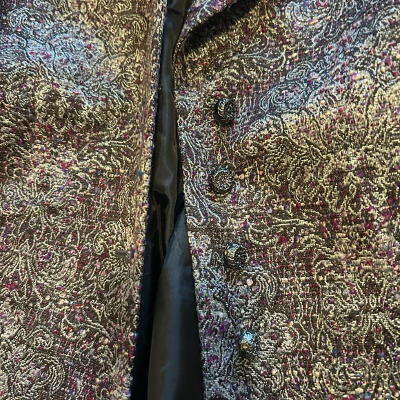Focus 2000 Women’s Size 22W Multicolored Blazer Paisley Long Sleeve Buttons - Picture 6 of 8